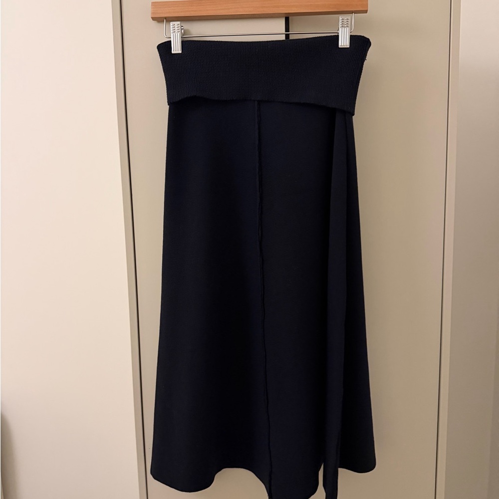 Mango Navy A-Line Skirt